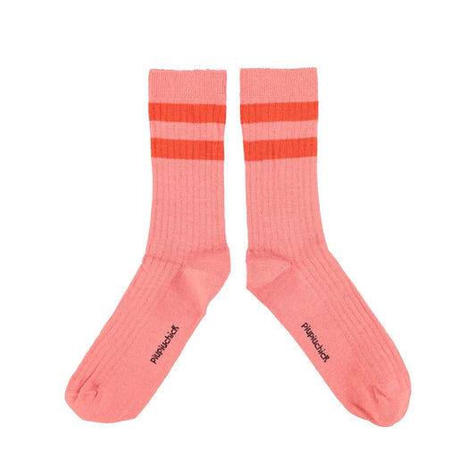 Socks pink orange